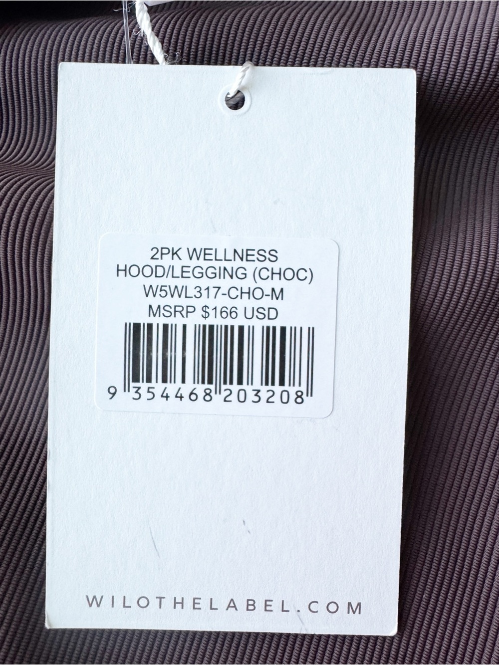 Wilo The Label New High-Rise Ribbed 7/8 Leggings in Chocolate NWT - Picture 11 of 13